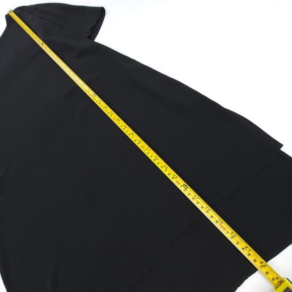 NEW Eileen Fisher 100% Silk Long Midi Tunic Dress Minimal Quiet Luxury Black LP - Picture 4 of 6